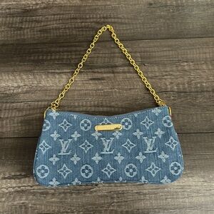 LV pochette denim purse